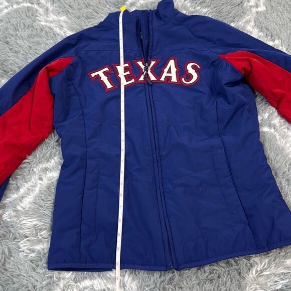 Texas Rangers MLB Jacket Women’s SZ S Authentic Majestic Full Zip Therma Base Bl - Picture 9 of 11